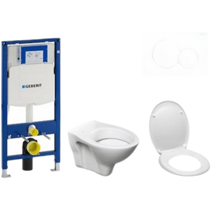 Cenově zvýhodněný závěsný WC set Geberit do lehkých stěn / předstěnová montáž+ WC S-Line S-line Pro 111.300.00.5ND1