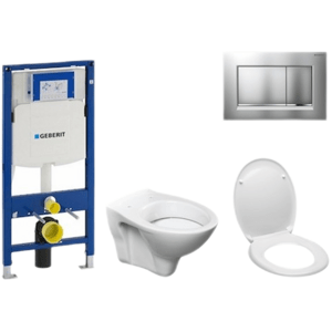 Cenově zvýhodněný závěsný WC set Geberit do lehkých stěn / předstěnová montáž+ WC S-Line S-line Pro 111.300.00.5ND7