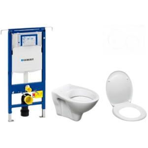 Cenově zvýhodněný závěsný WC set Geberit do lehkých stěn / předstěnová montáž+ WC S-Line S-line Pro 111.355.00.5ND1