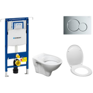 Cenově zvýhodněný závěsný WC set Geberit do lehkých stěn / předstěnová montáž+ WC S-Line S-line Pro 111.355.00.5ND2