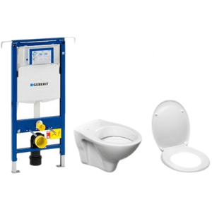 Cenově zvýhodněný závěsný WC set Geberit do lehkých stěn / předstěnová montáž+ WC S-Line S-line Pro 111.355.00.5ND4