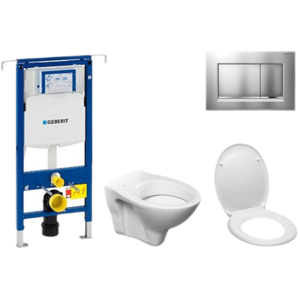 Cenově zvýhodněný závěsný WC set Geberit do lehkých stěn / předstěnová montáž+ WC S-Line S-line Pro 111.355.00.5ND7