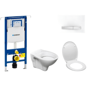 Cenově zvýhodněný závěsný WC set Geberit do lehkých stěn / předstěnová montáž+ WC S-Line S-line Pro 111.355.00.5ND8