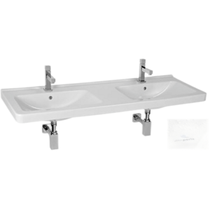 Jika Cubito umyvadlo 130x48,5 cm dva otvory pro baterii h8144201001041 1442.0.100.104.1