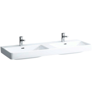 Laufen Pro S dvojumyvadlo 130x46 cm dva otvory pro baterii h8149680001041 1496.8.000.104.1