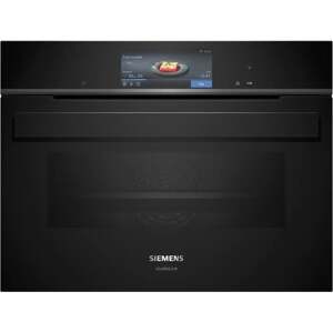 Siemens iQ700 Vestavná kompaktní kombinovaná parní trouba 60 x 45 cm černá CS958GDD1