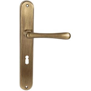 Klika Naturel Elegant bronz česaný lesklý WK klíč rozteč 72 mm ELEGANTOGR72