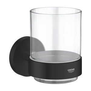 Grohe Essentials držák skleniček včetně skleničky černá mat 1022562430 G1022562430
