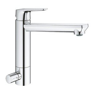 Grohe BauEdge 2020 dřezová baterie s uzavíracím ventilem chrom 31696000 G31696000