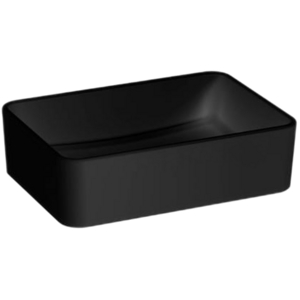 Jika Cubito umyvadlo na desku 50x35 cm černá mat bez přepadu H8184237161121