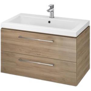 Cersanit LARA koupelnová skříňka s umyvadlem 79,4x46x44,7 cm ořech mat S801-154-DSM