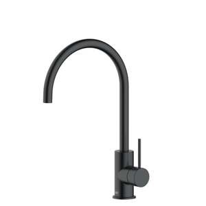 Dřezová baterie SAT Aurum s otočným ramínkem černá matná SATBAUR280C