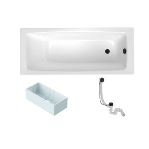 Obdélníková vana SAT Feel 170x75 cm smaltovaná ocel levá i pravá SATBVFEEL170752