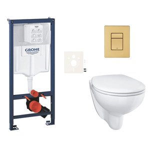 Závěsný wc set do lehkých stěn / předstěnová montáž GROHE Bau Ceramic SIKOGRSBAUSCGN0