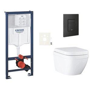 Závěsný wc set do lehkých stěn / předstěnová montáž GROHE Euro Ceramic SIKOGRSEUEKF0