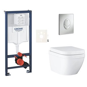 Závěsný wc set do lehkých stěn / předstěnová montáž GROHE Euro Ceramic SIKOGRSEUSAP00
