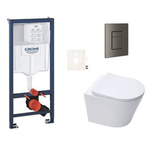 Závěsný wc set do lehkých stěn / předstěnová montáž Swiss Aqua Technologies Infinitio SIKOGRSIN10SCAL0