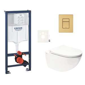 Závěsný wc set do lehkých stěn / předstěnová montáž Swiss Aqua Technologies Infinitio SIKOGRSIN11SCGN0