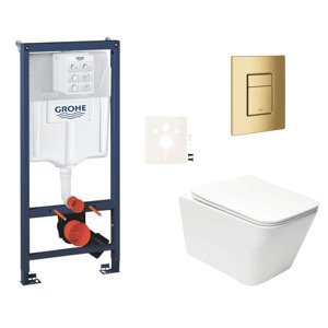 Závěsný wc set do lehkých stěn / předstěnová montáž Swiss Aqua Technologies Infinitio SIKOGRSIN12SCGL0
