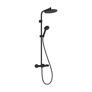 Hansgrohe Activera S sprchový systém s termostatickou baterií matná černá 28 083 670