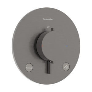Hansgrohe Ecostat Comfort S sprchová a vanová baterie bez podomítkového tělesa kartáčovaný černý chrom 33 718 340