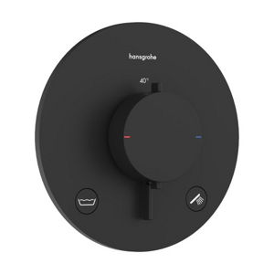 Hansgrohe Ecostat Comfort S sprchová a vanová baterie bez podomítkového tělesa matná černá 33 718 670