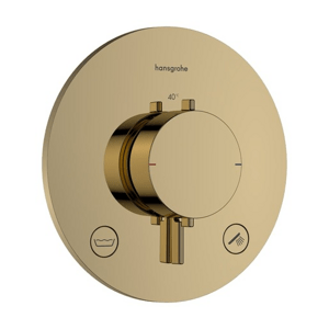 Hansgrohe Ecostat Comfort S sprchová a vanová baterie bez podomítkového tělesa leštěný vzhled zlata 33 718 990