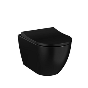 VitrA VitrA Project wc s prkénkem softclose závěsné s60 černá mat zadní odpad 7510-083-6319