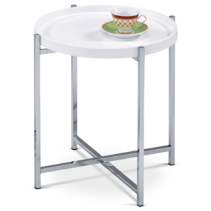 Odkládací Stolek Autronic 50x50 cm bílý Dřevo mat 80135-12 WT