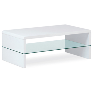Konferenční stolek Autronic 110x40 cm bílý MDF lesk AHG-402 WT