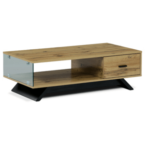 Konferenční stolek Autronic 110x35 cm hnědý MDF AHG-647 OAK
