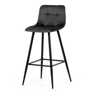 Barová židle Autronic šedá Látka AUB-X7015 GREY2