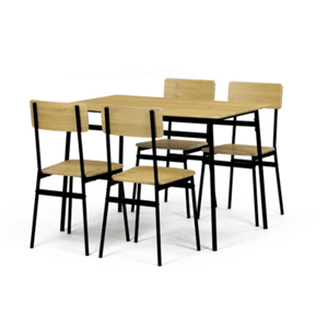 Jídelní set se 4 židlemi Autronic 110x76 cm hnědý MDF AUT-O2155 OAK