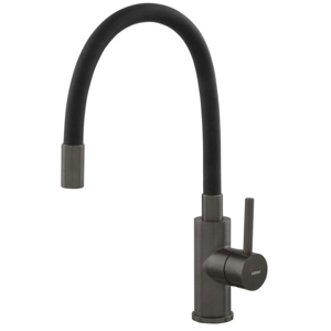 Novaservis Ferro flexi dřezová baterie se silikonovým ramínkem černá/gun metal BZA4BSSGM