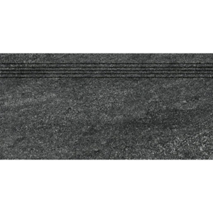 Schodovka Rako Quarzit černá 30x60 cm reliéfní DCVSR739.1