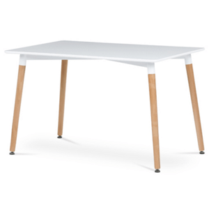 Jídelní stůl Autronic 120x74 cm bílý MDF mat DT-304 WT