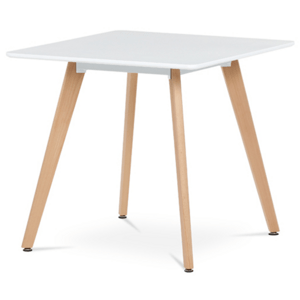 Jídelní stůl Autronic 80x74 cm bílý MDF mat DT-312 WT