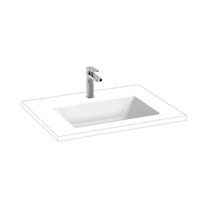 Jika Cubito zápustné umyvadlo 53,5x37 cm bez otvoru pro baterii H8164221001091