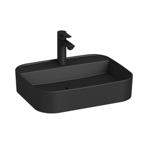 Jika Astra umyvadlo na desku 50x40 cm černá mat otvor pro baterii, bez přepadu H8183627161111