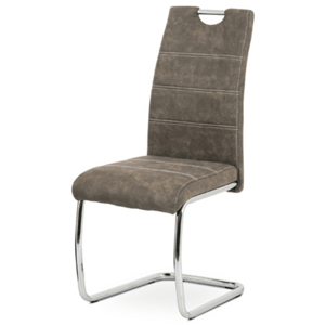 Jídelní židle Autronic hnědá Látka HC-483 BR3