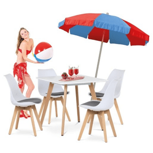 Jídelní set Autronic 80x80 cm bílá mat 10953