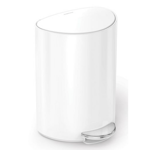 Pedálový odpadkový koš Simplehuman 6 l bílá ocel SHCW2108