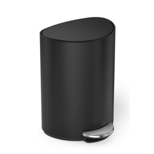 Pedálový odpadkový koš Simplehuman 6 l černá matná ocel SHCW2109